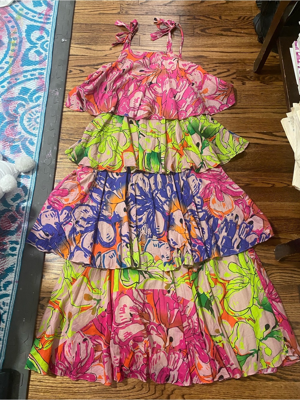Anthropologie ROOPA PEMMARUJU Floral Tiered Sundress